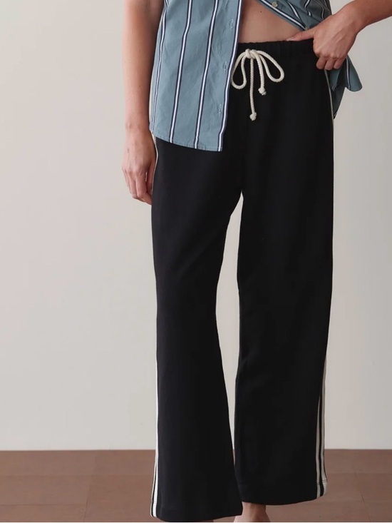 DONNI. Pants - DONNI The Eco-Terry Stripe Crop Pant